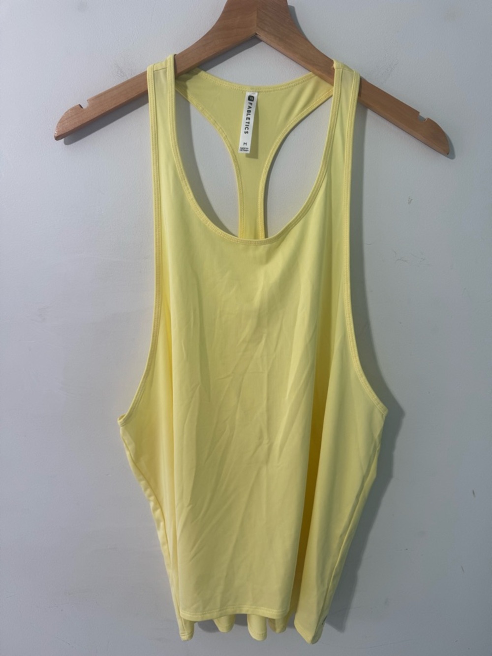 Fabletics Light Yellow Racerback Tank - Picture 2 of 5